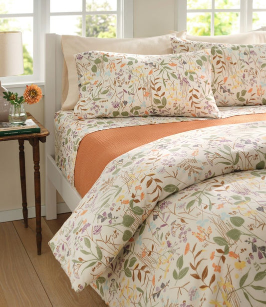 Birch Floral Flannel Comforter Cover Collection - US 6476