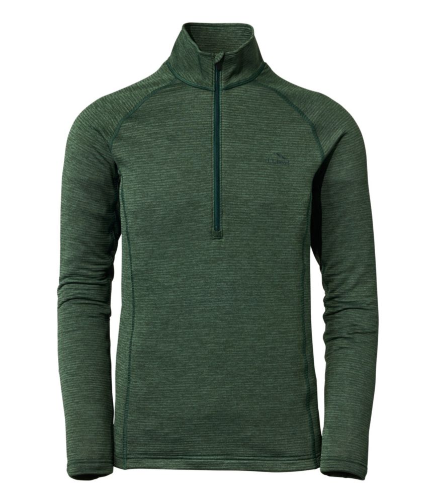 Men's L.L.Bean Midweight Base Layer Crew Top, 1/4 Zip - US 4803