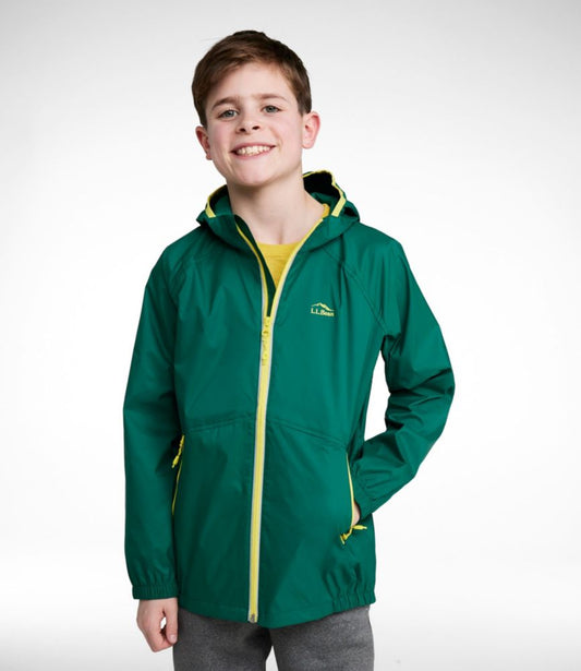 Kids' Wind and Rain Jacket, Reflective Zipper - US 4997