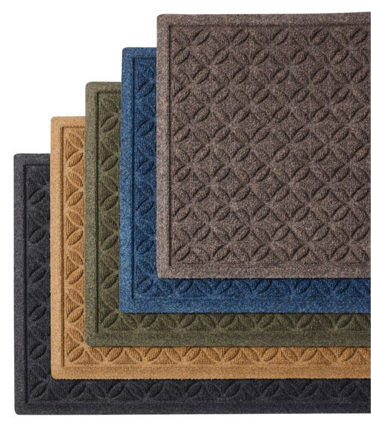 Heavyweight Recycled Waterhog Mat Runner, Geometric Rings - US 7408
