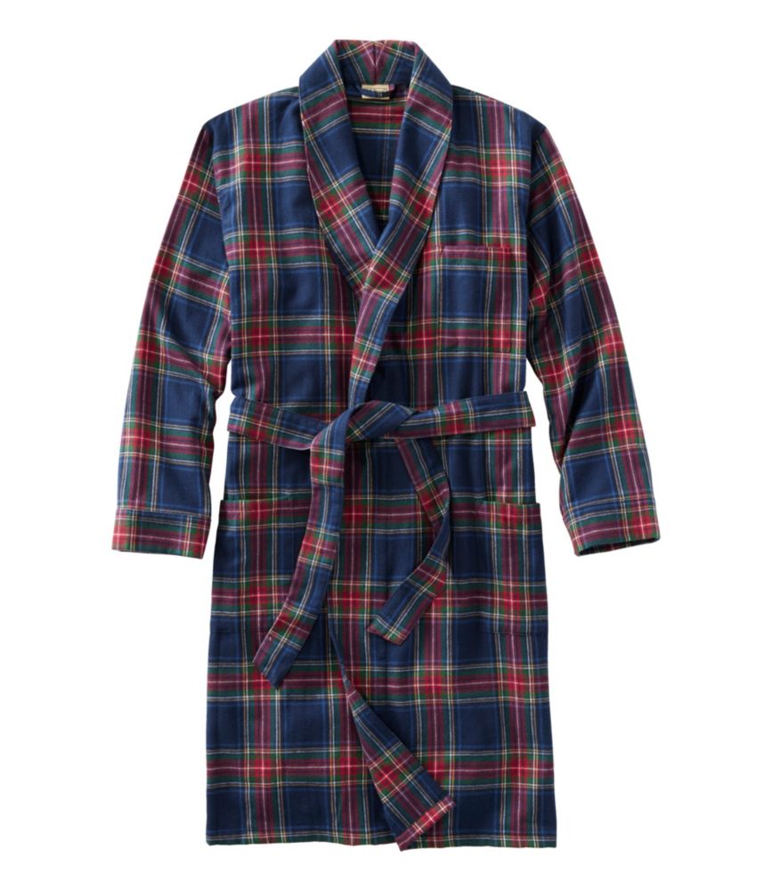 Men's Scotch Plaid Flannel Robe - US 2686