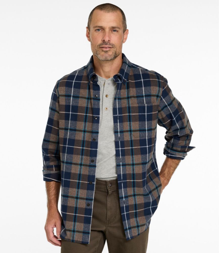 Men's Scotch Plaid Flannel Shirt, Traditional Fit - US 7653