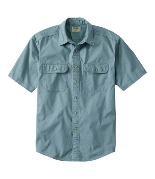 Men's Sunwashed Canvas Shirt, Traditional Fit Short-Sleeve - US 1428