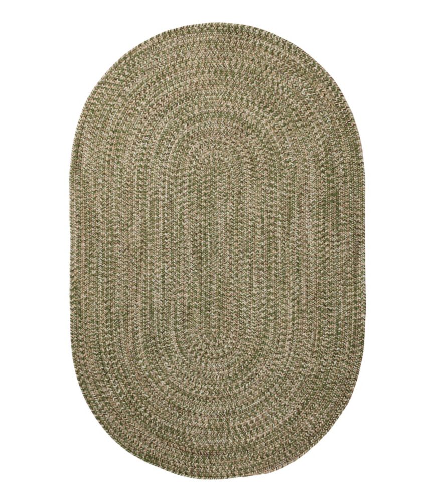 All-Weather Braided Rug, Concentric Pattern Oval - US 5613