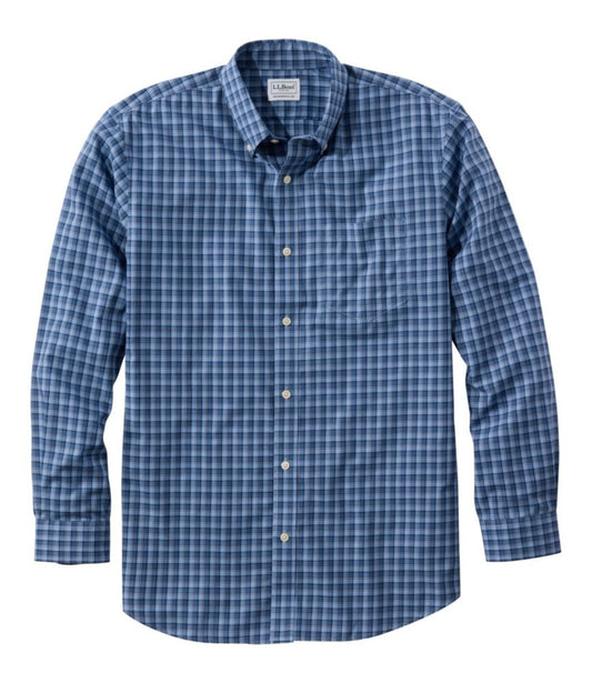 Men's Wrinkle-Free Kennebunk Sport Shirt, Traditional Fit Check - US 3203