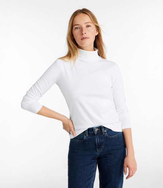 Women's Pima Cotton Turtleneck, Long-Sleeve - US 8426