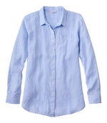 Women's Premium Washable Linen Shirt, Tunic Stripe - US 4004