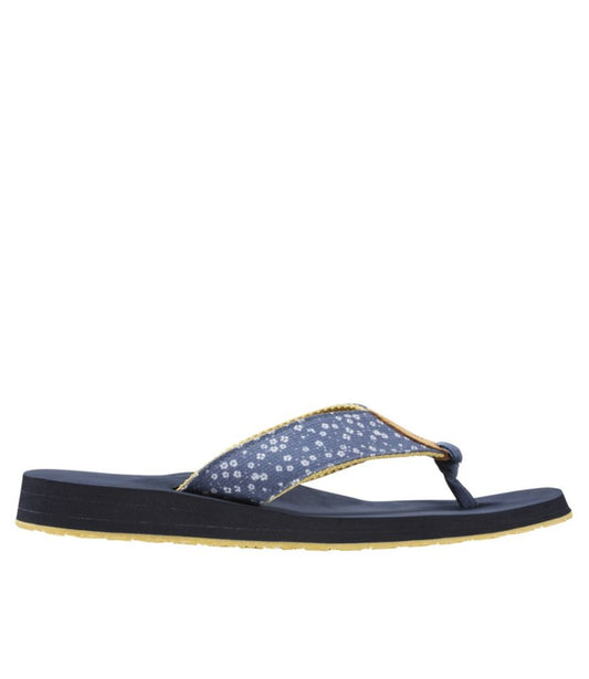 Women's Maine Isle Flip-Flops, Woven Print - US 5313