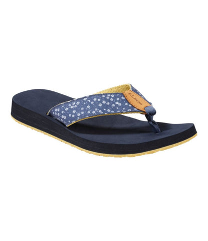 Women's Maine Isle Flip-Flops, Woven Print - US 5313