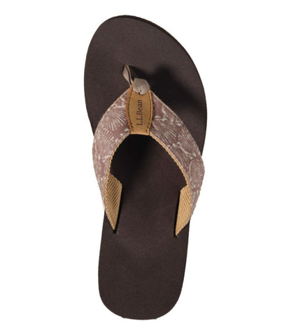 Women's Maine Isle Flip-Flops, Woven Print - US 5180