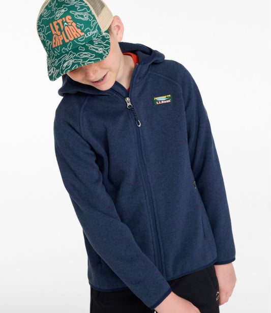 Kids' L.L.Bean Sweater Fleece, Hooded - US 7506
