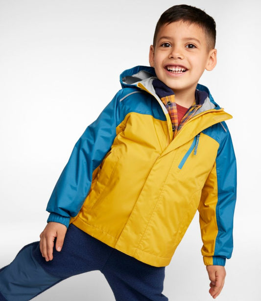 Kids' Trail Model Rain Jacket, Colorblock - US 9890