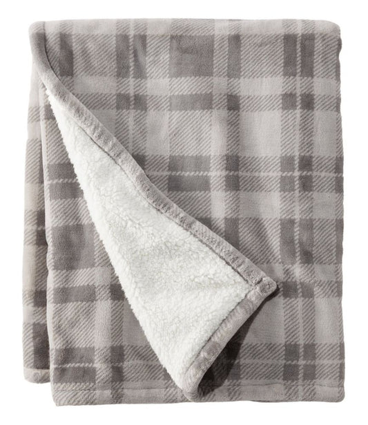 Wicked Plush Sherpa Throw, Plaid - US 7649
