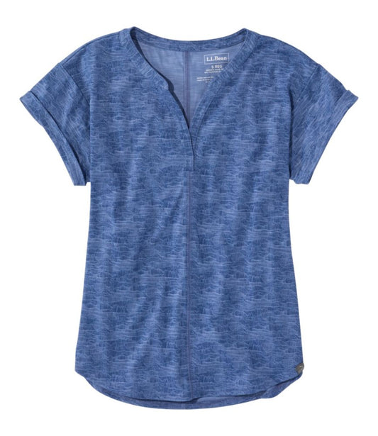 Women's Streamside Tee, Short-Sleeve Splitneck Print - US 9564