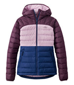 Women's Bean's Down Hooded Jacket, Colorblock - US 5242