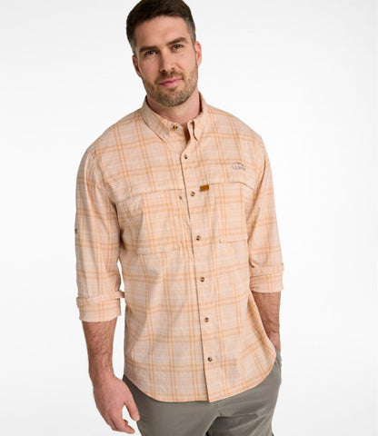 Men's Tropicwear Shirt, Plaid Long-Sleeve - US 1036