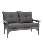 All-Weather Patio Loveseat with Textured Cushion, Slate Gray - US 1877
