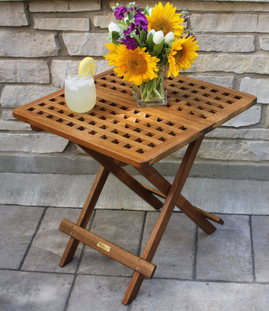 Eucalyptus Folding Side Table - US 1452