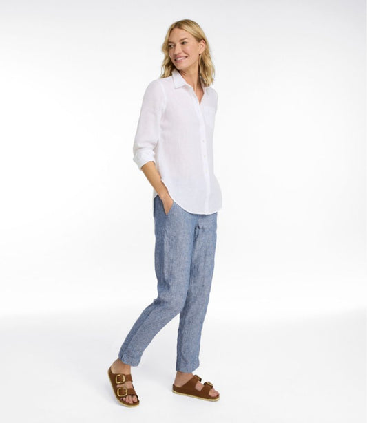 Women's Premium Linen Pull-On Ankle Pants, Mid-Rise Tapered-Leg - US 1052