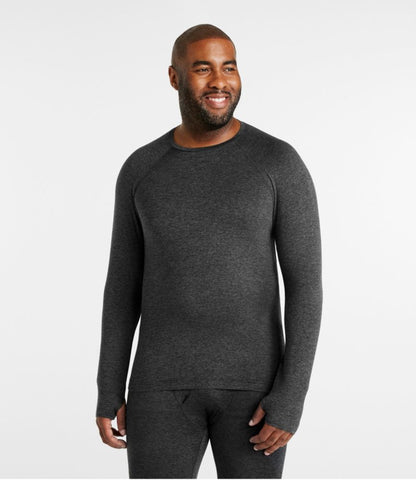 Men's L.L.Bean Simple Soft Base Layer, Crew - US 9631