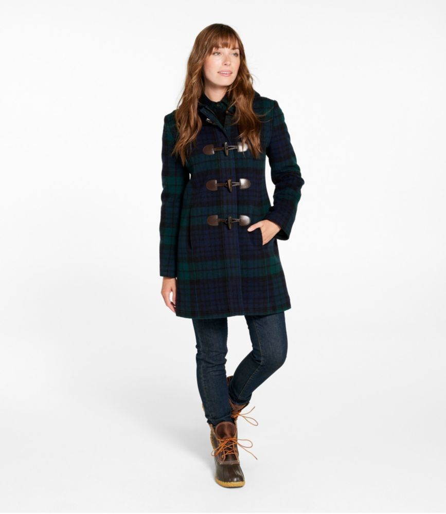 Women's Classic Lambswool Duffel Coat, Pattern - US 0682