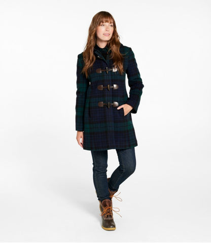 Women's Classic Lambswool Duffel Coat, Pattern - US 0682