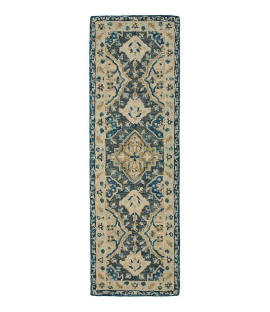 Diamond Floral Wool Tufted Runner - US 7866
