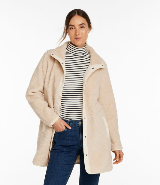 Women's Bean's Sherpa Fleece Coat - US 6386