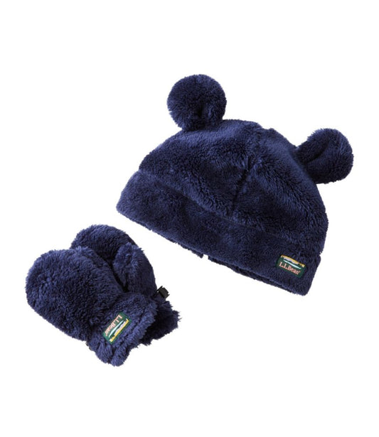 Toddlers' Hi-Pile Hat and Mitten Set - US 7118