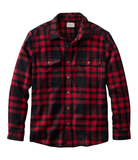 Men's Maine Guide Lightweight Wool Field Shirt, Plaid - US 1412