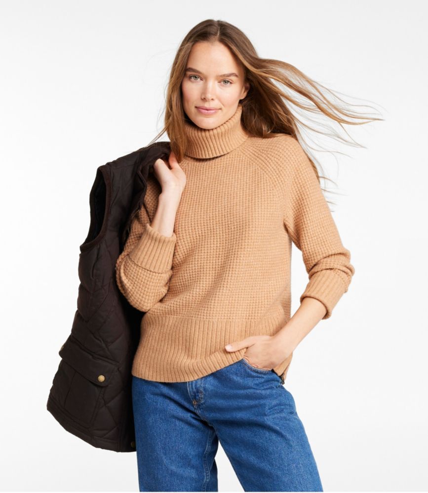 Women's SuperSoft Waffle Sweater, Turtleneck - US 1486