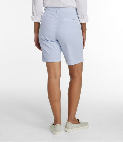 Women's Comfort Stretch Shorts, Seersucker Bermudas 9" - US 3661
