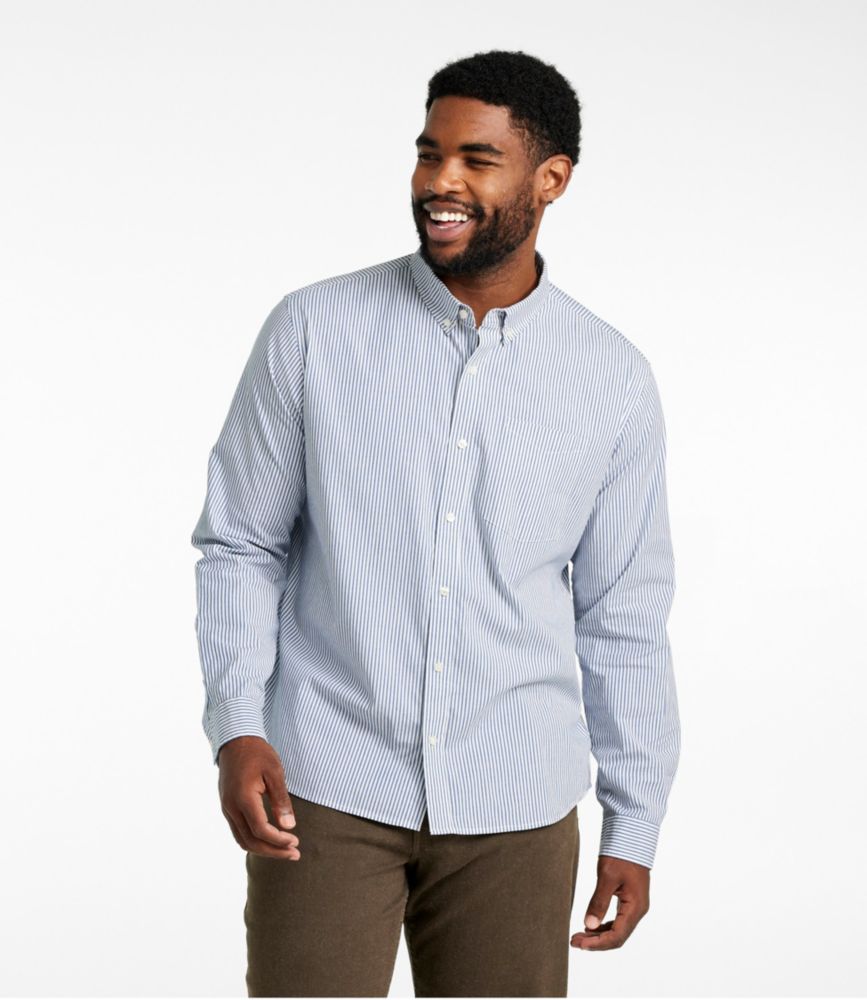 Men's Signature Stretch Poplin Shirt, Long-Sleeve, Slim Fit - US 1745