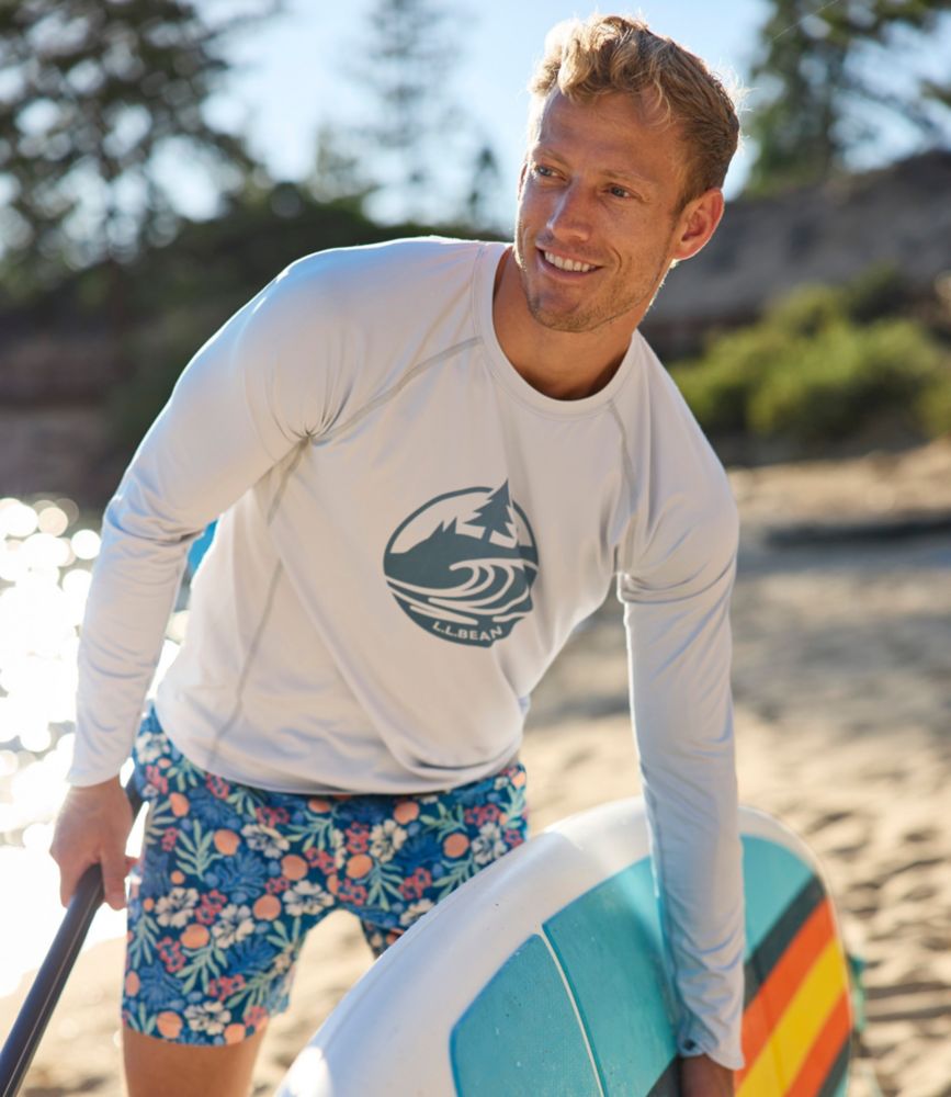Men's Vacationland Stretch Swim Trunks, Print, 6" - US 3628