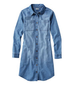 Women's L.L. Bean Heritage Washed Denim Shirt Dress - US 5047