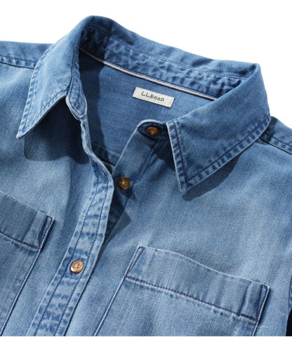 Women's L.L. Bean Heritage Washed Denim Shirt Dress - US 5047