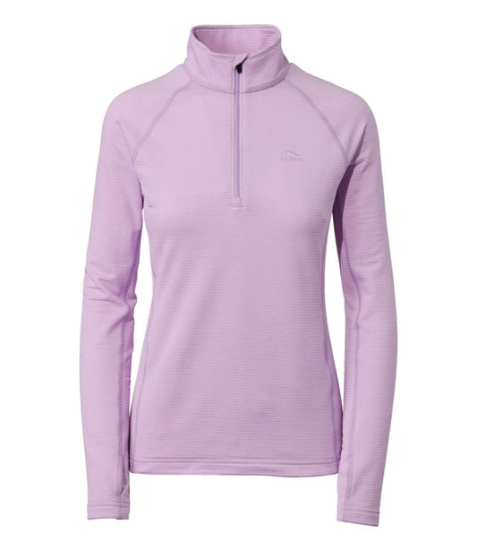 Women's L.L.Bean Midweight Base Layer Crew Top, 1/4 Zip - US 9444