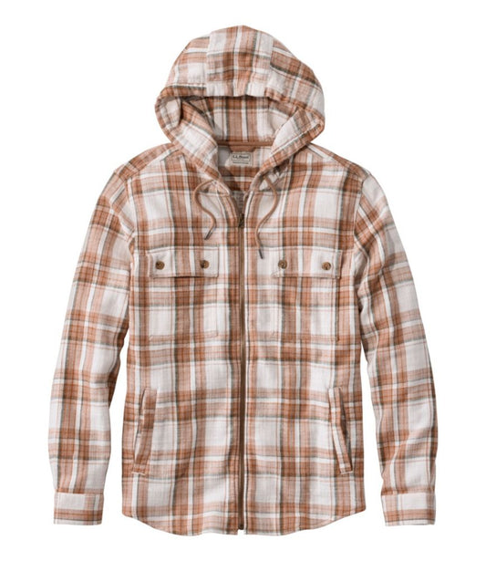 Men's 1912 Field Flannel Shirt, Hooded, Slightly Fitted Untucked Fit, Plaid - US 1077
