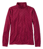 Women's L.L.Bean Interlock Turtleneck, Long-Sleeve Allover Print - US 9153