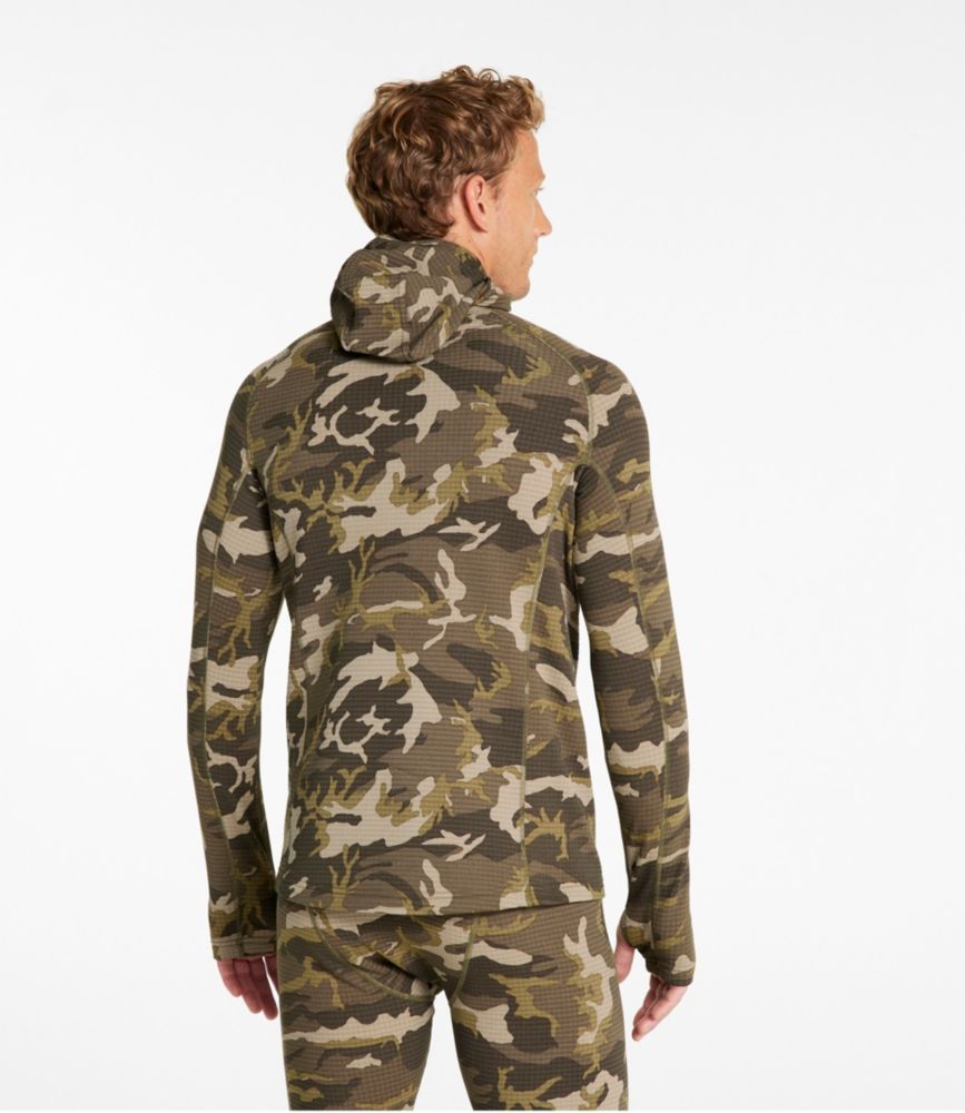 Men's L.L.Bean Heavyweight Base Layer Hoodie, Print - US 1898