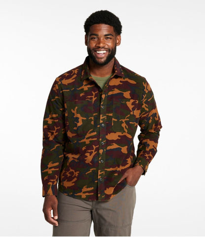 Men's Bean's Moleskin Shirt, Slightly Fitted Untucked Fit, Print - US 0671
