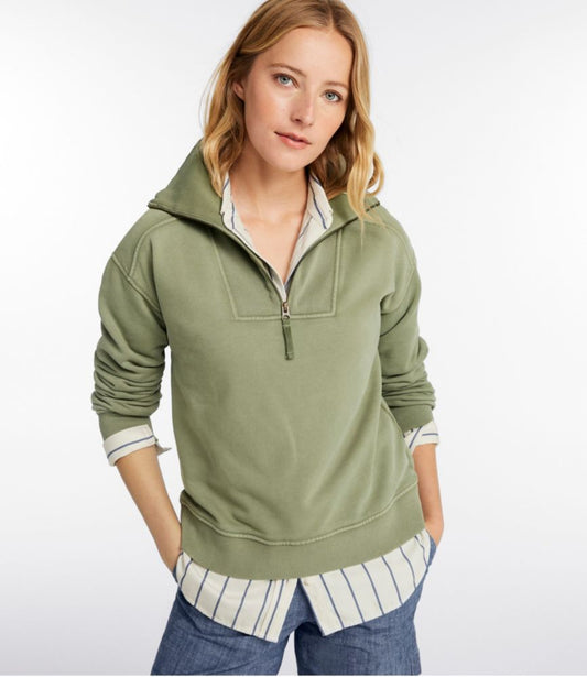Women's Sunwashed Sweats, Quarter-Zip - US 1553