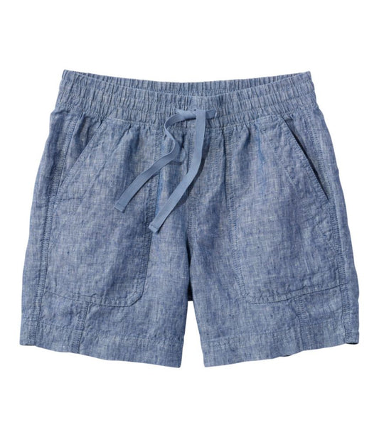 Women's Premium Washable Linen Shorts, Mid-Rise 6" - US 7671