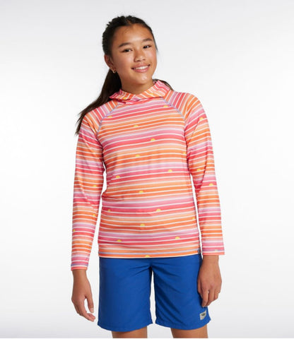Kids' Everyday SunSmart® Hooded Tee, Long-Sleeve Stripe - US 8253
