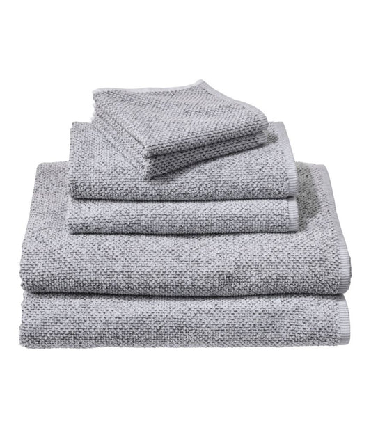 Organic Textured Cotton Towel Set, Marled - US 5602