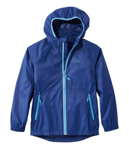Kids' Wind and Rain Jacket, Reflective Zipper - US 0880