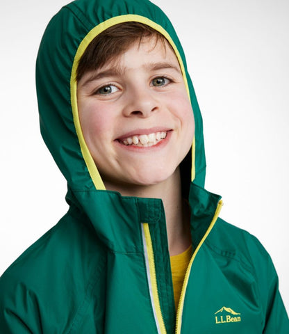 Kids' Wind and Rain Jacket, Reflective Zipper - US 4997