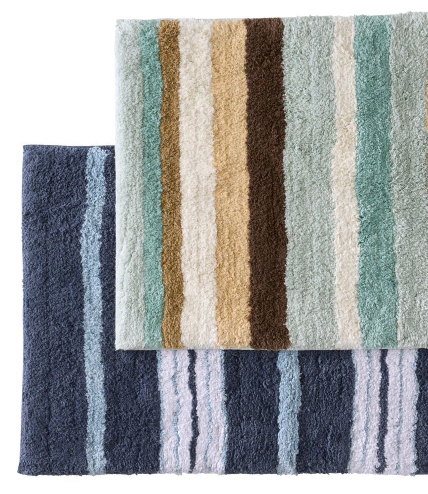 Premium Cotton Bath Mat, Multistripe - US 7936