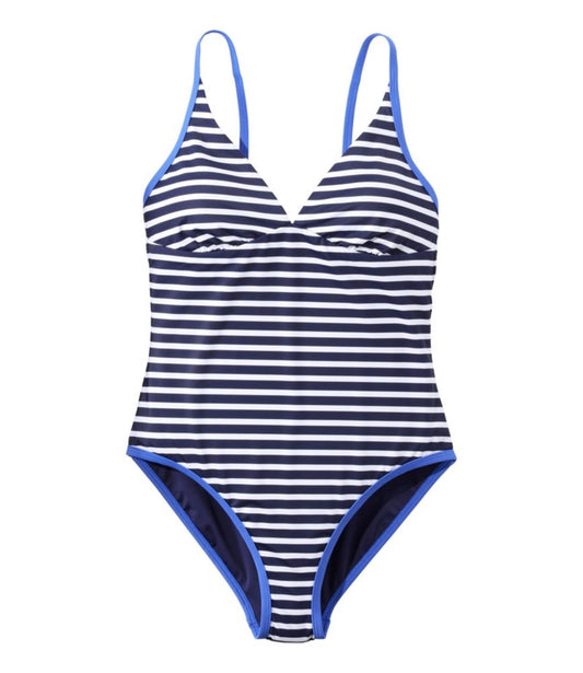 Women's Coastal Essentials Swimwear, V-Neck Tanksuit Print - US 0409