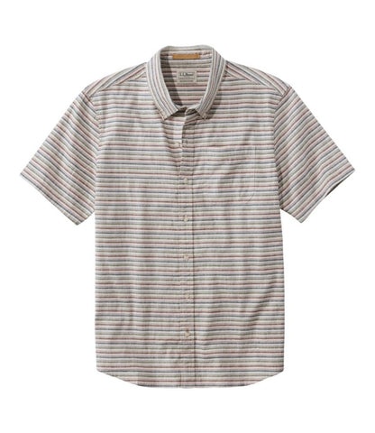Men's Stonecoast Hemp Shirt, Short-Sleeve, Slightly Fitted Untucked Fit, Stripe - US 2652